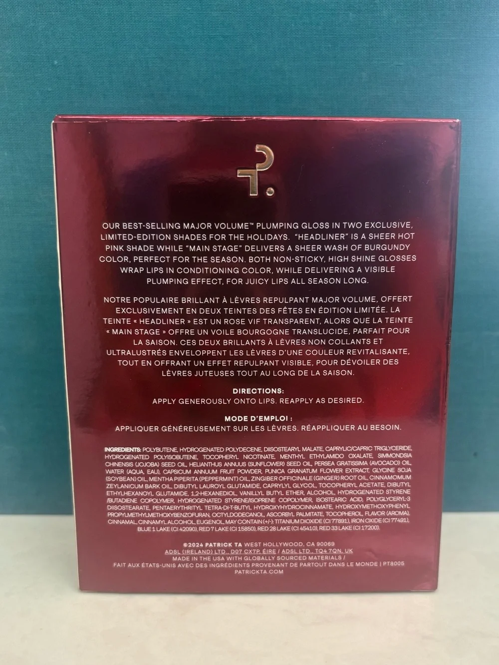 Patrick Ta Major Volume Plumping Gloss Duo — Pink & Deep Berry - MSRP $39